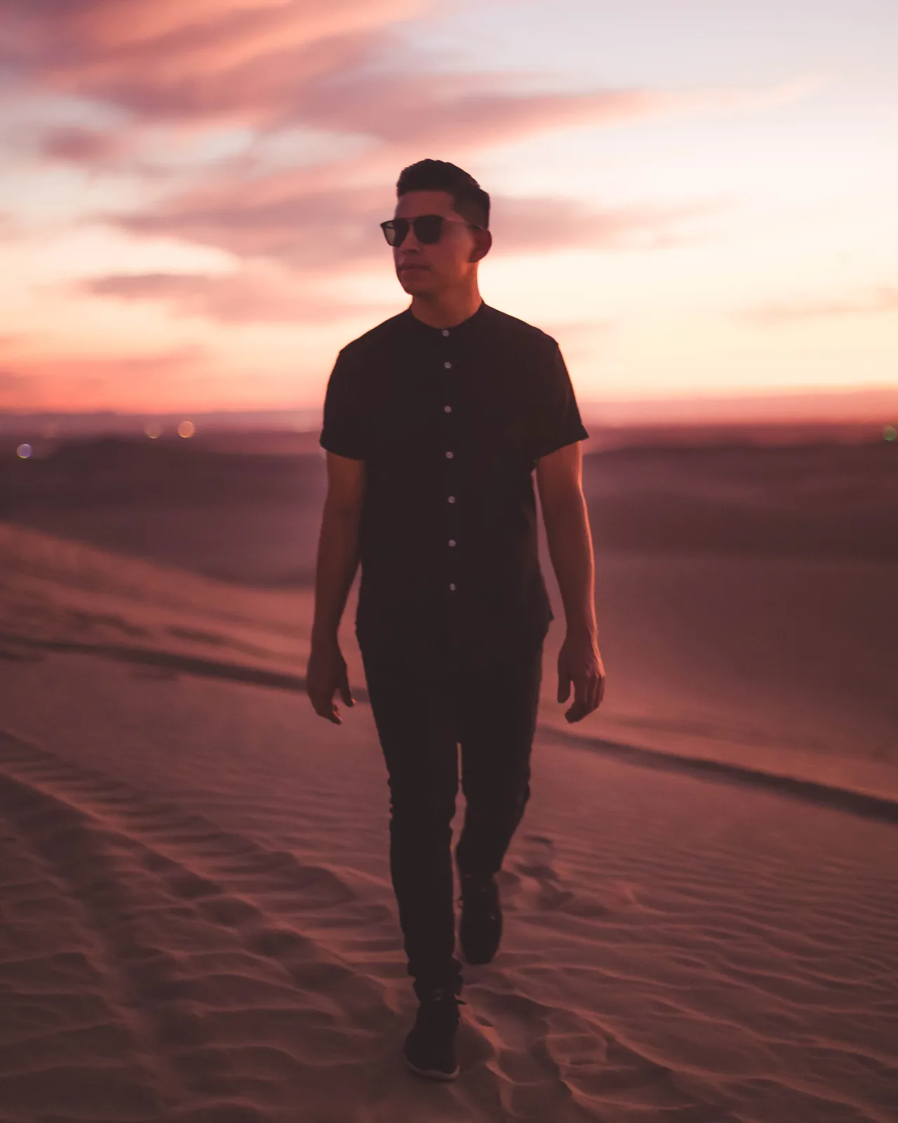 Ravell at sunset in the desert